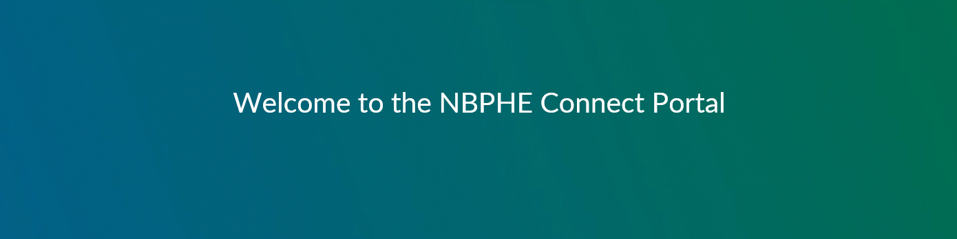 NBPHE Connect Portal